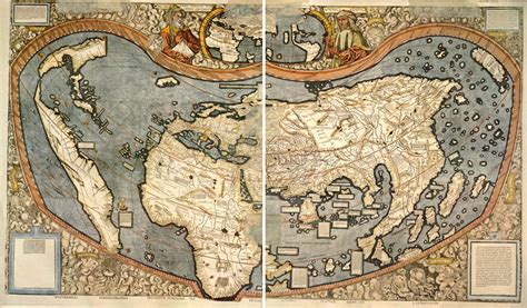 First Map Of The New World By Americo Vespucio For Whom The Americas
