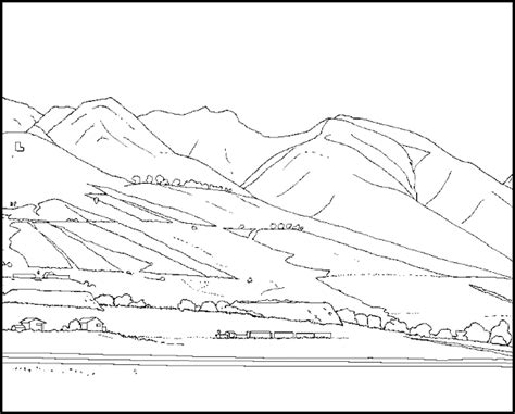 Mountains Coloring Page - Coloring Home