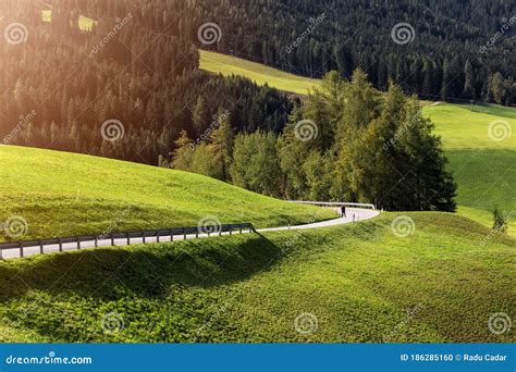 Road To Val Di Funes Dolomites Italy Europe Stock Photo Image Of