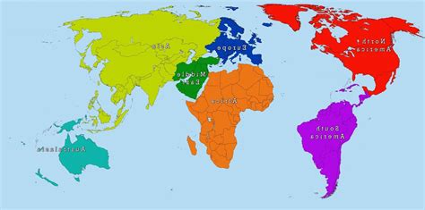 World Map With The Continents And Oceans World Map