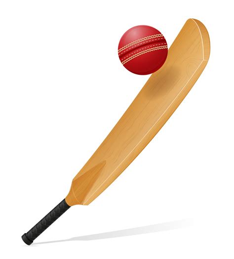 Cricket Bat And Ball Vector Illustration 514201 Vector Art At Vecteezy