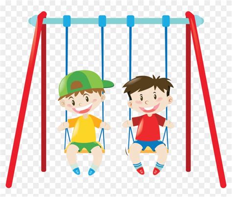 Download Clipart Park Swing Set Kid On Swing Clipart Png Download