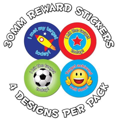 144 X Target Awards 30mm Child Reward Stickers Schools Learning