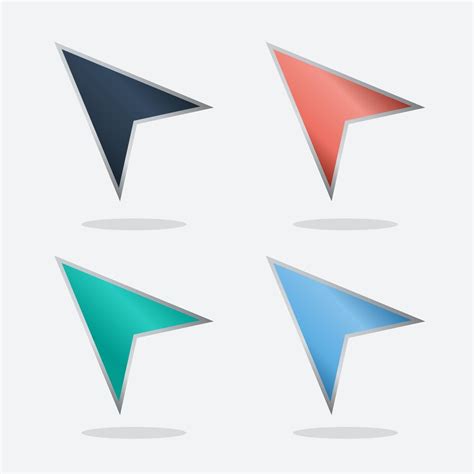 Navigation Colored Arrows Set 625869 Vector Art At Vecteezy