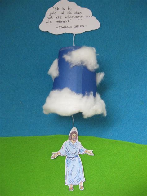 Printable Jesus Ascending To Heaven Craft