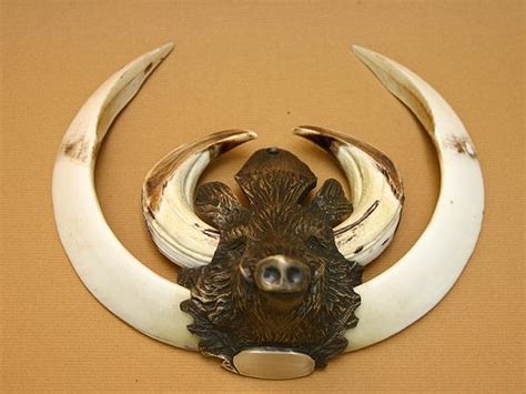 Sutter® Boar Tusk Cover Bronze Theme Boar Head
