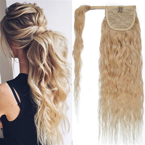 14 Inch Sego Ponytail Extension Human Hair Corn Wave 100 Real Remy
