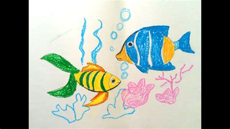 How to make your coral reef water colour art project with kids. Painting animals for kids | Painting for kids | How to ...
