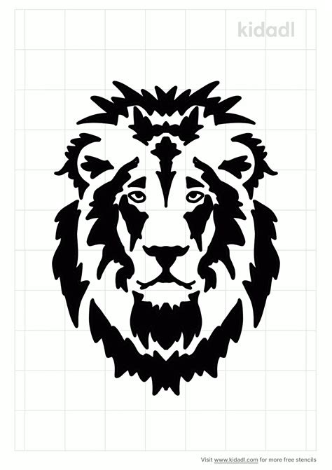 Free Lions Head Stencil Stencil Printables Kidadl