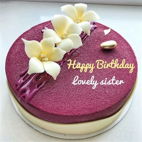 Happy Birthday Sister Cake With Name Birthday Card Message