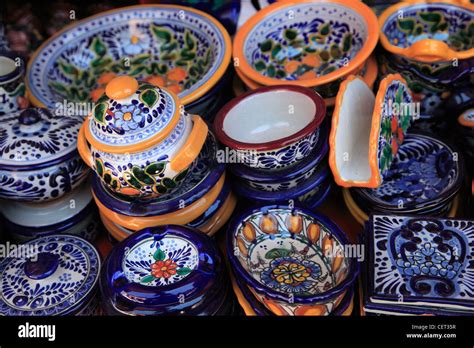 Ceramics Talavera Pottery El Parian Market Puebla Historic Center