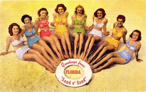 Florida Bathing Beauties Postcard Greetings S Vintage Florida Beach Old Florida