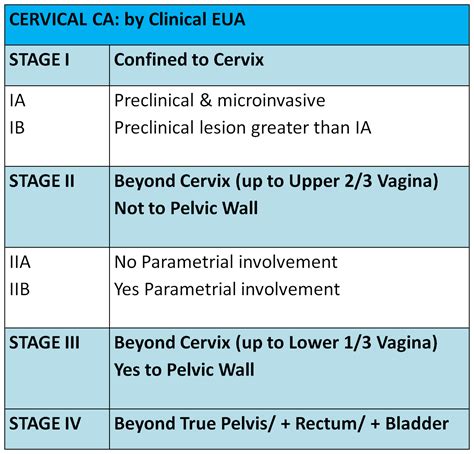 Medical Info Figo Staging Cervical Ca Ovarian Ca Endometrial Ca