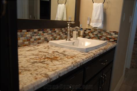 Delicatus Gold Granite Bathroom Vanities Vanity Counter Tops
