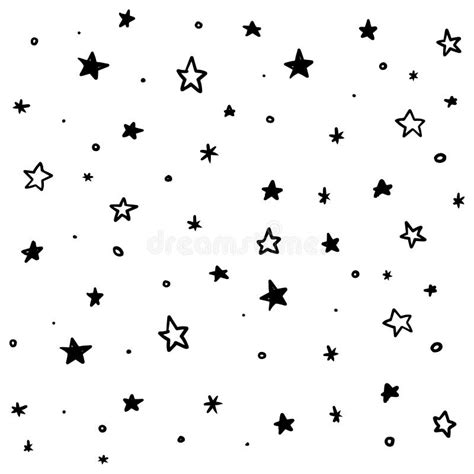 Geometric Star Pattern Handdrawn Stock Illustration Illustration Of