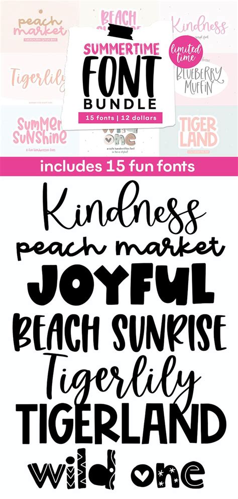 Font Bundle 15 Fonts For Crafters Cricut Fonts Cute Fonts Etsy