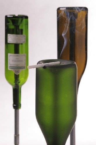 Check out our outside ashtray selection for the very best in unique or custom, handmade pieces from our ashtrays shops. bottoms up glass wine bottles ashtrays | Outdoor ashtray ...