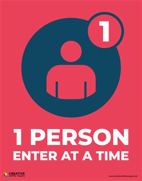 One Person Enter At A Time Poster