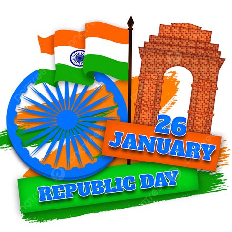 26 Jan Clipart Transparent Png Hd 26 January Happy Republic Day Vector