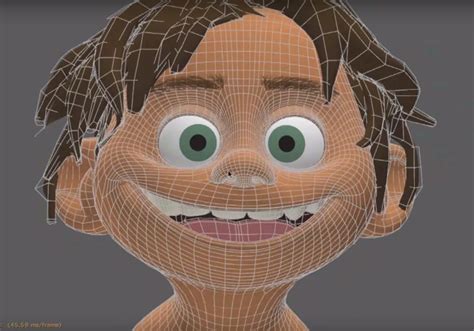 An Animated Character With Big Eyes And Hair Is Shown In This 3d