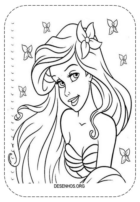 Desenhos Da Ariel Para Colorir E Imprimir