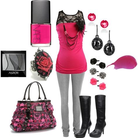 Pink And Black Outfit Clothes Design Clothes Dream Clothes