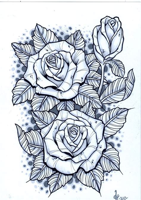 Find & download free graphic resources for flower lineart. Roses by erica lynn | Blue rose tattoos, Rose bud tattoo ...