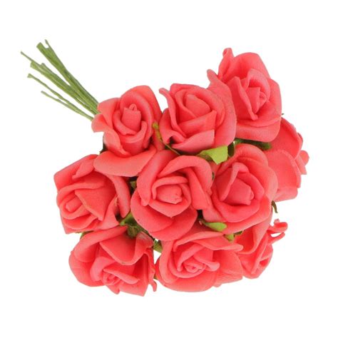 100pc Mini Artificial Roses Flower Bouquet Wedding Party Home Romatic