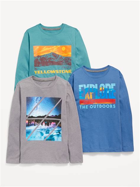 Long Sleeve Graphic T Shirt 3 Pack For Boys Old Navy