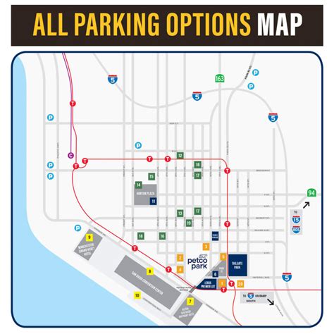 Petco Park Downtown Parking Map San Diego Padres
