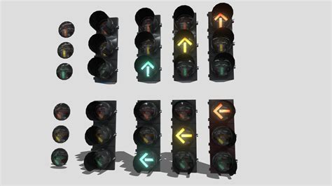 Eoi 8 Inch Thruleft Turn Traffic Signal Concept Download Free 3d