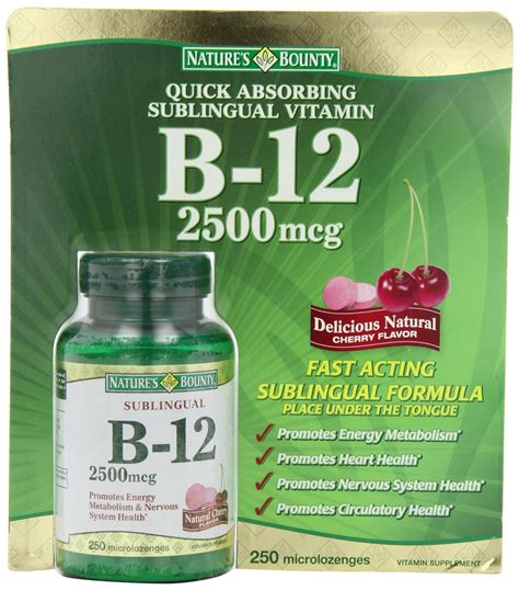 Vitamin B12 Supplement Tablets Sundown Naturals Vitamin B12 High Potency 1000 Mcg