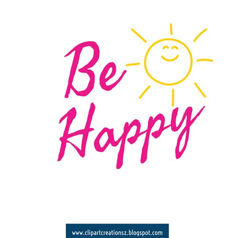 Be Happy Wordart Clipart Free Clipart Creationz