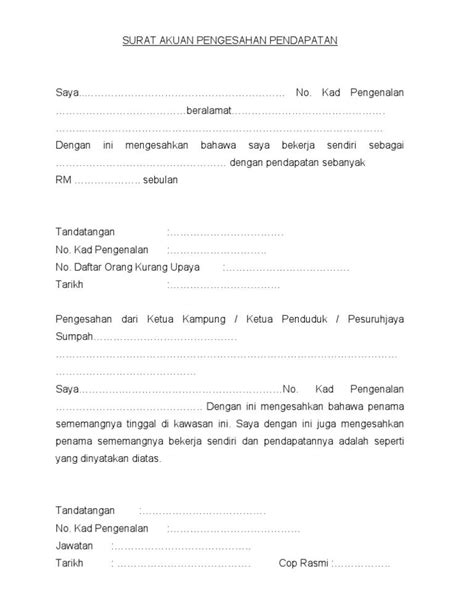Surat pengesahan ibu bapa tanpa penyata gaji. Image result for contoh surat pengesahan ketua kampung ...