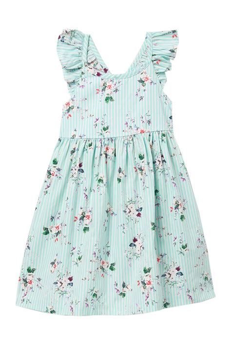 Stripe Floral X Back Dress Toddler And Little Girls By Iris And Ivy On