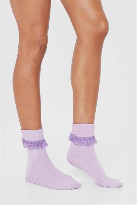 Ruffle Lace Ankle Socks Nasty Gal