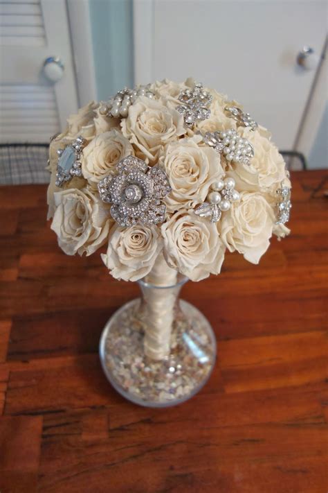 Diy Handmade Brooch Bouquet With Real Preserved Roses Brooch Bouquet