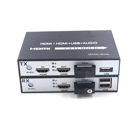 PUZHIJIE HDMI Extender Over Fiber Optic Media Converters With KVM USB2