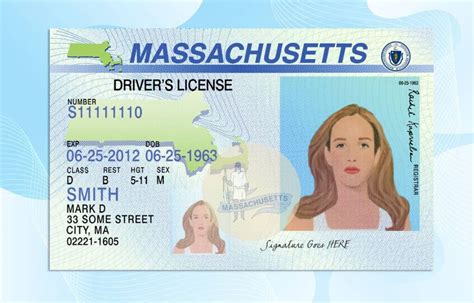 Massachusetts Drivers License Template Psd Photoshop File