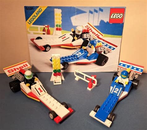 Vintage Lego Classic Town Race 6591 Nitro Dragsters 1989 100 Comp W