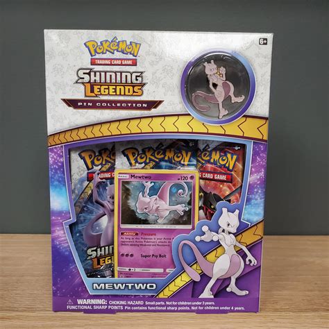 Mewtwo Pin Box Collection Pokemon Shining Legends Ottimo Servizio