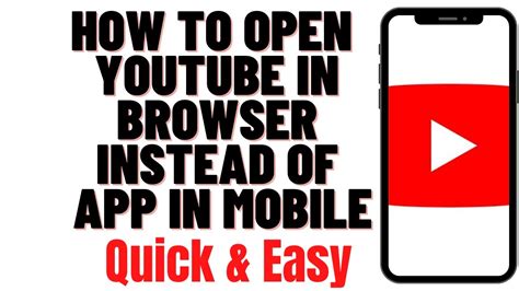How To Open Youtube In Browser Instead Of App In Mobile Youtube