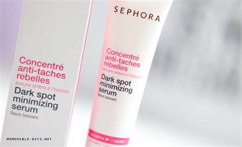 Review Sephora Dark Spot Minimizing Serum Memorable Days Beauty