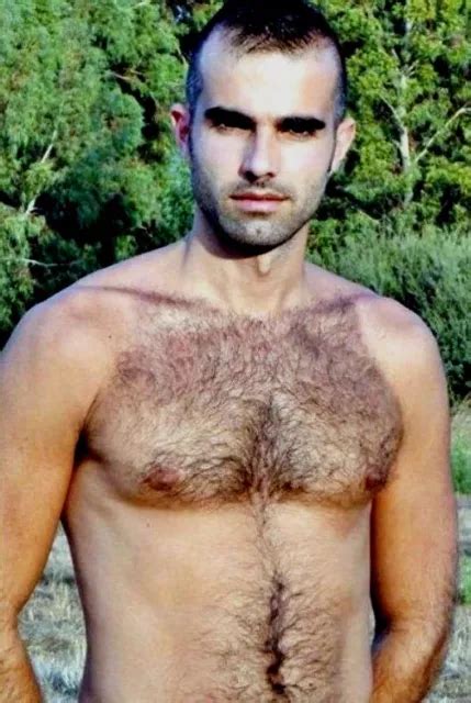 Shirtless Male Muscular Athletic Beefcake Hairy Chest Masculine Photo X F Eur