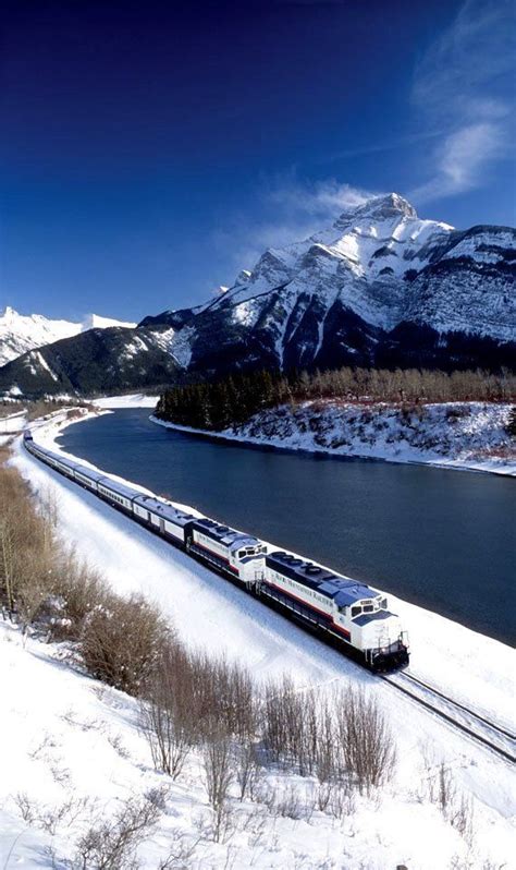 The Rocky Mountaineer Train On The Canadian Pacific Railway Through