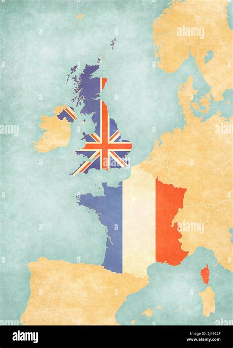England France Map Hi Res Stock Photography And Images Alamy