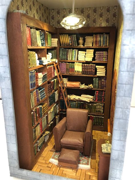 Library Book Nook Book Shelf Insert Booknook Magic Diorama Etsy Canada