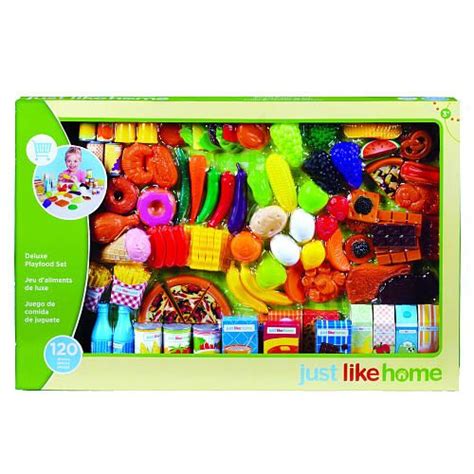 Just Like Home Super Play Food Set 120 Pieces Play Food Play Food