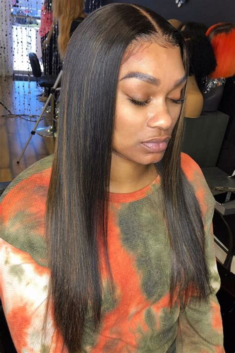 45 Amazing Middle Part Sew In Hairstyles Curly Girl Swag Weave Bob