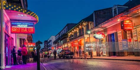 Nightlife In The French Quarter Of New Orleans Louisiana High Res Stock